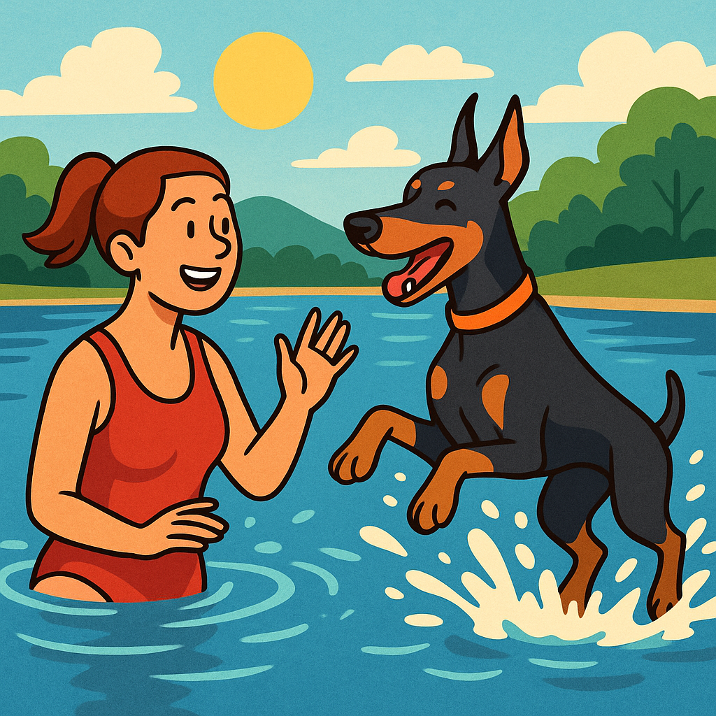 Swimming with Doberman: A Joyful Summer Adventure — If They’re Into It!